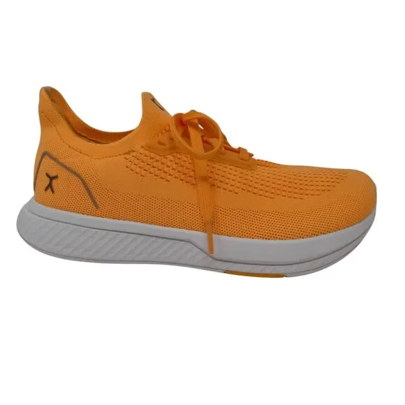 Flux Adapt Cantaloupe Orange Breathable Knit Runners Sneakers - Picture 2 of 12